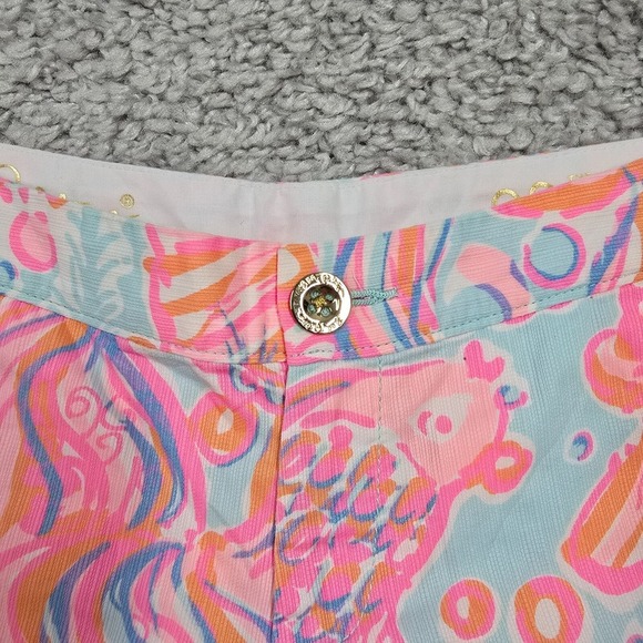 Lilly Pulitzer Buttercup‎ Shorts Womens 00 Scalloped Hem Beach Resort Vacation - Picture 3 of 14
